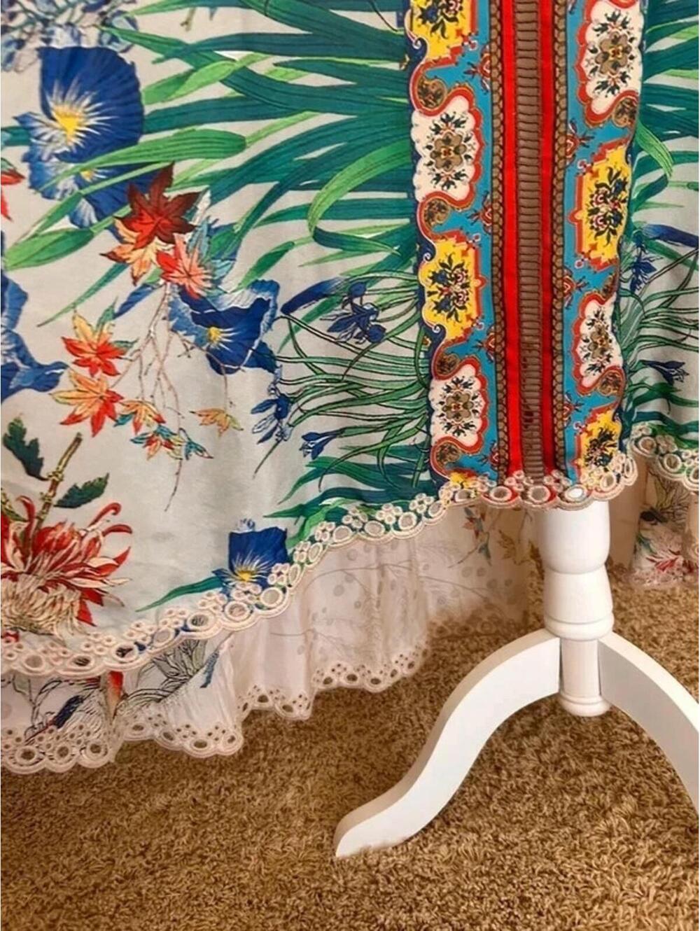 Gorgeous Johnny Was Floral Silk Tank Dress - Picture 3 of 9